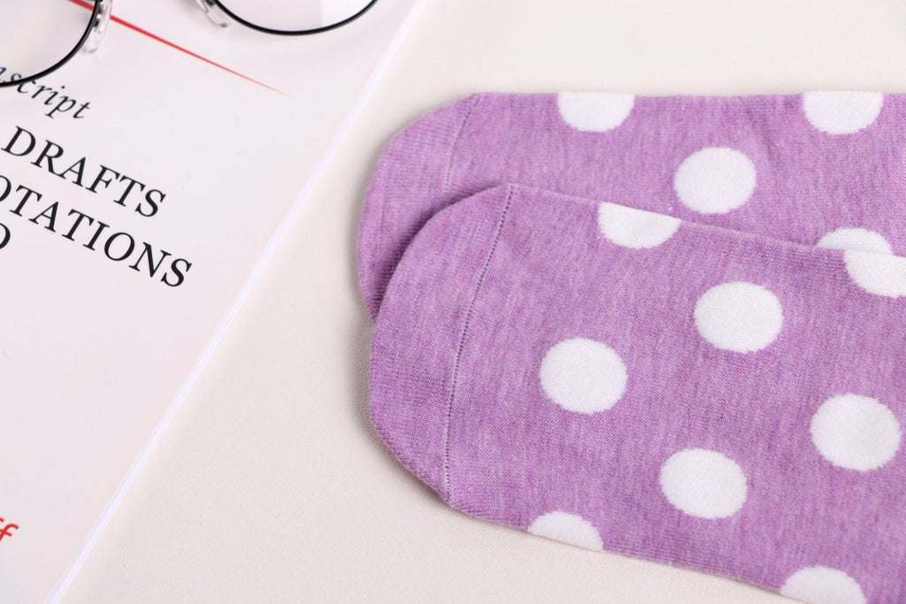 5 pairs-Dog Pattern Polka Dot Crew Socks（MX）