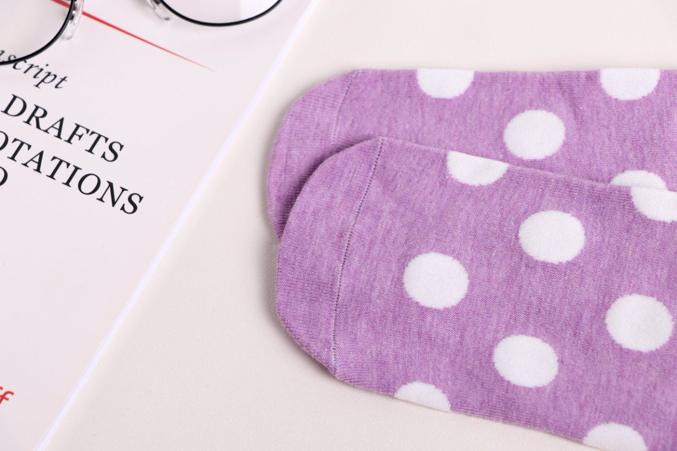 5 pairs-Dog Pattern Polka Dot Crew Socks（MX）