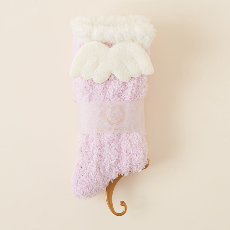 7 pairs-Cute Animal & Festive Coral Fleece Socks Set