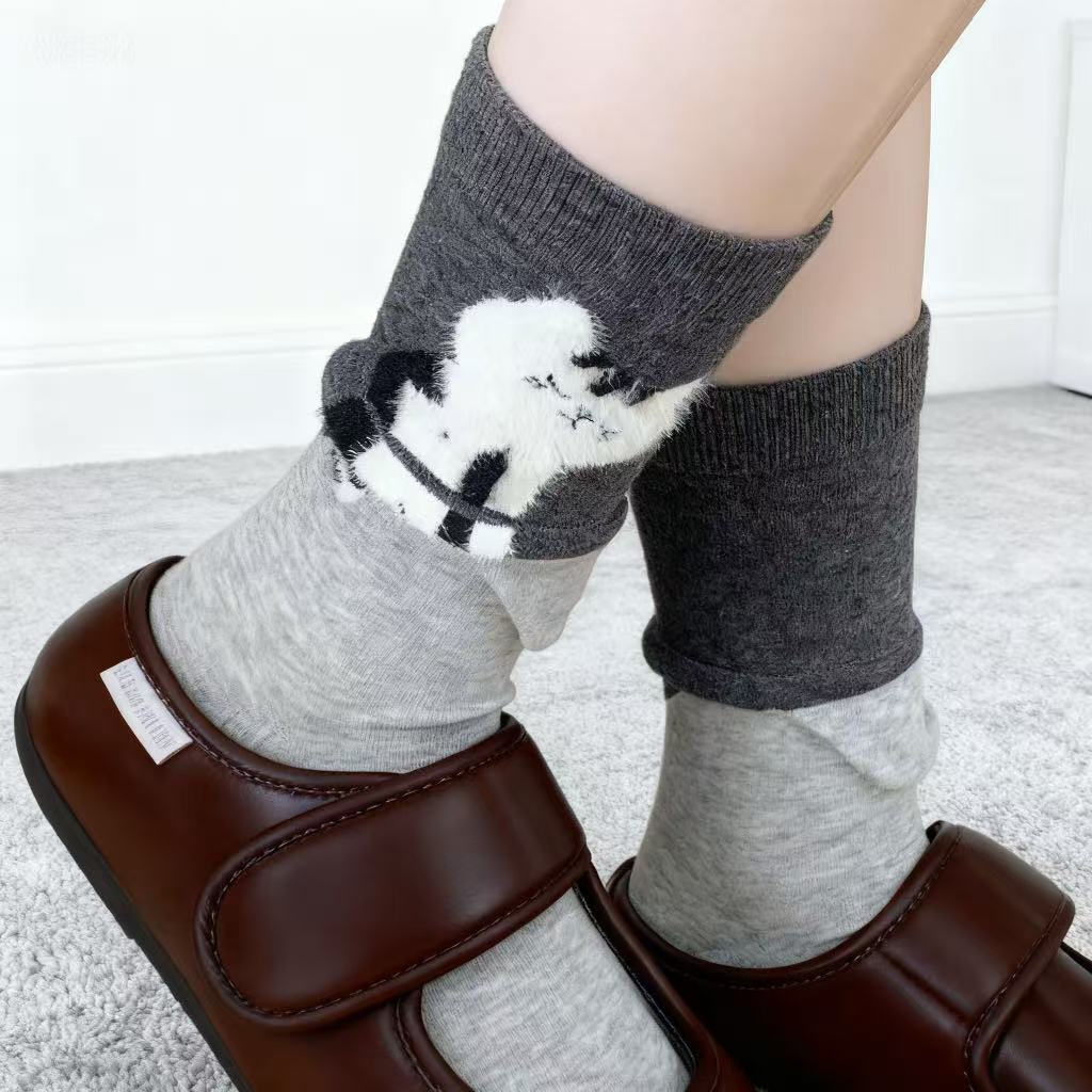 4 pairs/pack-Cute 3D Cat Pattern Socks for Daily Wear